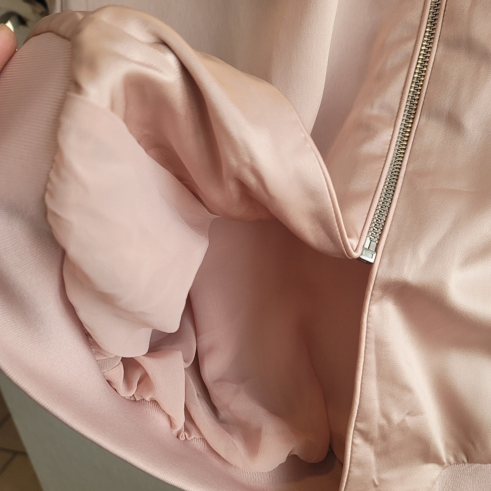 DAYA BY ZENDAYA ELEGANT SATIN DRESS/JACKET IN  SOFT PINK WOMENS SIZE SMALL - Picture 12 of 16